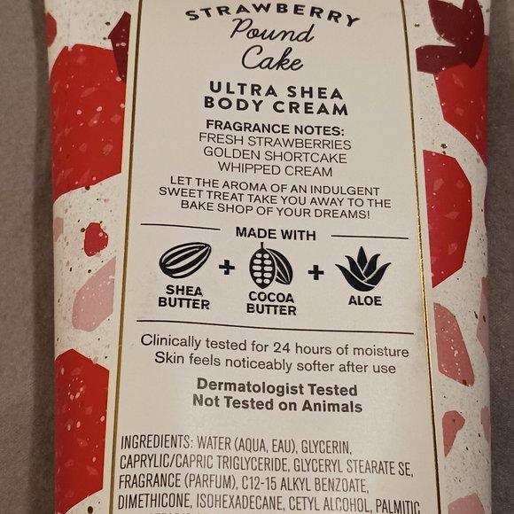 NEW! Strawberry Pound Cake Body Cream (B&BW) - Picture 3 of 7